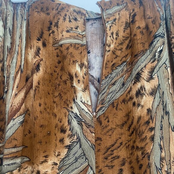 Vintage Lindor Safari Fitted Midi Skirt Size Large - Picture 4 of 7